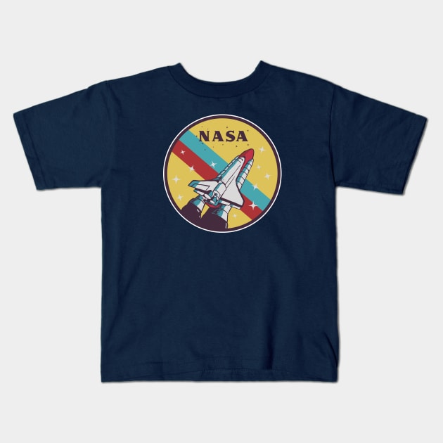 Nasa Space - Vintage Kids T-Shirt by joesemelah